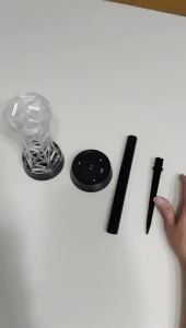 SXH  New Solar Garden Lamp LED Outdoor Waterproof Lawn Plug-in Lamp round Hollow Garden Decorative Lamp