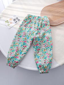 Summer New Fashionable Casual Floral Print Anti-mosquito Lantern Pants