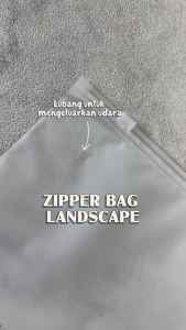 ( 10 Pcs ) Zipper Storage Bag Landscape 25 x 15 cm | Zipper Lock | Zipper Bag | Zippper Storage Bag | Travel Pouch Serbaguna | Kantong Plastik Matte Doff