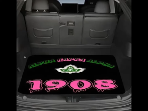 AOLA [Durable Printed Car Trunk Mat] Durable All-weather Car Trunk Mat | 1908 Pattern Printed Design Nonslip Backing Faderesistant Print | Universal Fit for Most Car Models