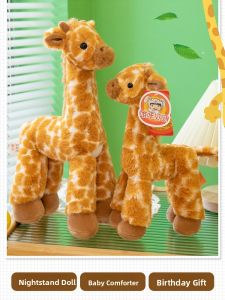 Realistic Giraffe Doll Plush Toys Deer Figurines Children Girls Photography Props Soft Stuffed Animal Toys PP Cotton Filled