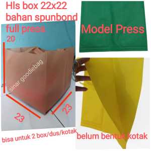 tas spunbond hls box full  press 22x22 isi 12pcs (1 lusin)