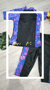 Bikini đồ bơi nữ đi biển 2 mảnh áo ngắn tay phủ bụng kèm mút mỏng quần lửng ngố chất liệu thun lạnh BINSPORTS BHV202
