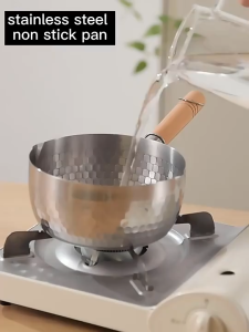 [18cm/20cm ] Stainless Steel Snow Pan Sauce Pan Saucepan Non Stick Frying Soup Milk Pot Cooking Pot 雪平锅