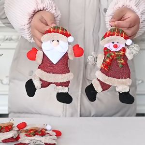 Christmas tree accessories small action figure dancing snowman deer bear cloth puppet small pendant