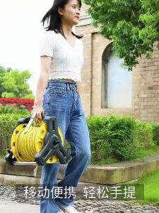 Garden Hose Storage Set Reel Cart Washing Hose Nozzle Garden Hose Reel Suit Wash Irrigation