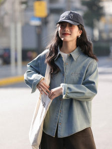 Shallow Blue Long Sleeve Denim Shirt