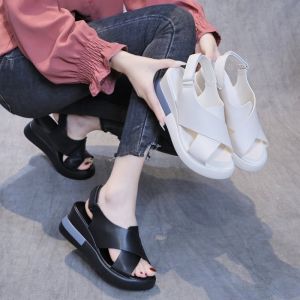 New Korean Women Wedge Sandals: Lightweight & Breathable Slip-On Sandals