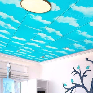 Thickened Blue Sky White Cloud Self-Adhesive Wallpaper Waterproof Shockproof