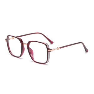 JN IMPRESSION Photochromic Internet người nổi tiếng khung lớn chống Đèn xanh dương Mắt kính cận siêu nhẹ thời trang phong cách Hàn Quốc đa giác Gọng kính Kính trơn