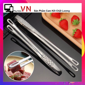Kẹp Gắp Đồ Ăn Inox Cao cấp Chống Gỉ  Chống Nóng Siêu Bền - Dụng Cụ Kẹp Gắp Thức Ăn Đồ Nướng Tay Cầm Chắc Chắn Chống Trơn Trượt Dài 26cm - Kẹp Inox Nấu Ăn BBQ Đa Năng