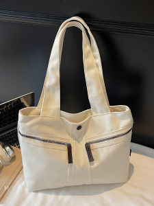 Compact Canvas Tote Bag Womens Commuter Bag 2025 New Versatile Work Handbag Shoulder Bag Handbag Commuter Bag Tote Bag