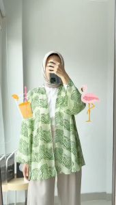 Emikoawa Outer Wanita Tropical - Outerwear Cardigan Premium Atasan Kekinian