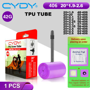 42g CYDY TPU Bike Inner Tube Camera 20 406 20x1.9 2.0 2.1 2.2 2.25 2.3 2.35 2.4 2.5 2.6 Valve 45mm Pneu BMX Bicycle Tire Tyre
