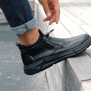 DEONT Safety shoes for men anti-puncture and anti-smash leather high cut safety shoes waterproof