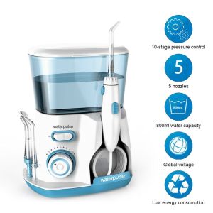 Water Flosser Oral Irrigator V300G | 100-240v 800ml 5 Nozzles with Different | for Daily Teeth Cleaning Anti-Cavity Professional Oral Irrigator | COD | Philippines Stock