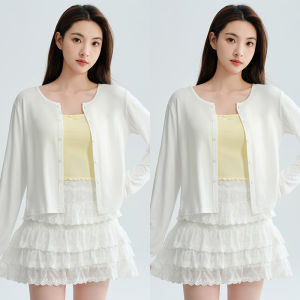 miiow | Lightweight Short Womens Open Cardigan Slim Fit Summer New Style MiiOW Cat Person Outerwear Small Shoulder Pad Sun Protection