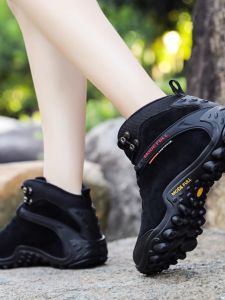 German Hi-Top Hiking Shoes Womens Waterproof Non Slip Mountain Climbing Shoes Outdoor Hiking Shoes Mens Leather Professional Breathable Suede Shoes