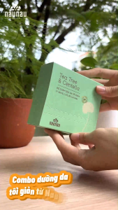 Combo phục hồi cấp ẩm đa tầng hỗ trợ giảm mụn dưỡng ẩm sâu - Tràm trà & Rau má - Combo tẩy trang rửa mặt và toner - combo tối giản tiện lợi mà hiệu quả
