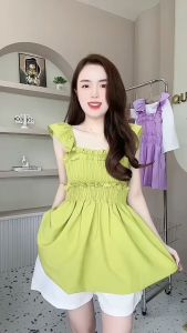 [Có Video] [Siêu Cưng] Set Đồ Bộ Nữ Mặc Nhà Quần Đùi Trắng Áo Bí Babydoll Bo Chun Cánh Tiên Mặc Nhà Đi Chơi Tại Lazada