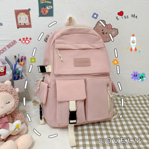 High Aesthetic Value Lightweight Large Capacity Backpack for Middle School Girls Fashionable Street Style Dual Shoulder Bag