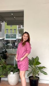 Sophia Set | Comfy Oversized Korean Woman Set | Setelan Nyaman Gaya Korea Kemeja Lengan Pendek Celana Pendek Wanita | GINNY
