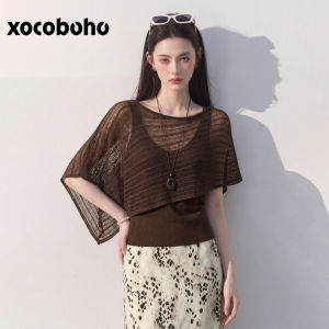 xocoboho | Casual Khaki T-shirt and Vest Set