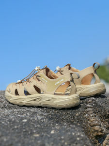 Humtto Official Beach Shoes Mens Summer Portable Outdoor Breathable Closed Toe Sandals Non Slip Abrasion Resistant Sports Wading Shoes