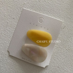 Chai Fu Studio F285 INS Acetate Color Clash Waterdrop Duckbill Clip น่ารัก หวาน ด้านข้าง กิ๊บติดผม ทันสมัย เครื่องประดับผม