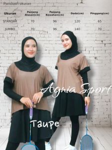 Agnia Set Sporty Jumbo Size Setelan Wanita Setelan Olahraga / Syakil