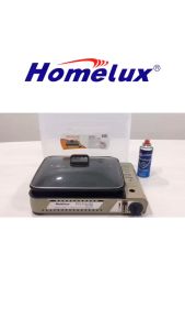HOMELUX PORTABLE DEEP GRILLPAN AND STEAMBOAT GAS STOVE / COOKER HP-9000 GRILL PAN POT PORTABLE BUTANE GAS COOKER STOVE TEPANYAKI DAPUR GAS for Camping Hiking Picnic