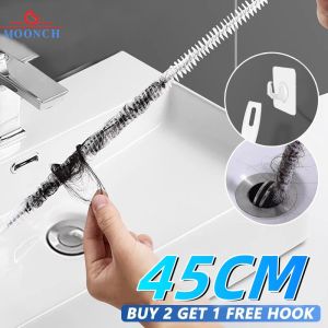 ตะขอทำความสะอาดท่อซิงค์น้ำอ่างล้างจานสำหรับทำความสะอาดที่ขจัดอุดตันท่อน้ำทิ้งแบบงอได้ท่อขุดลอกท่อน้ำทิ้งสำหรับอ่างล้างท่อน้ำทิ้งผมในห้องน้ำ