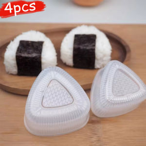 Feelife 4ชิ้นอุปกรณ์ครัวแม่พิมพ์แม่พิมพ์ซูชิสามเหลี่ยมเครื่องทำซูชิแม่พิมพ์เครื่องทำซูชิ Onigiri แม่พิมพ์เครื่องข้าวปั้นเบนโตะ