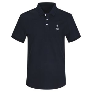 เสื้อยืดคอโปโลผู้ชายคอตตอนสีชมพูลำลอง ทรงหลวม แขนสั้น ทรงปกติ แฟชั่นฤดูร้อน เสื้อผ้าทำงาน แบรนด์ Kupalolun