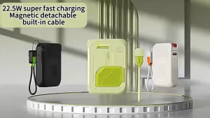 【WP】3c Powerbank 20000mAh Magnetic Wireless Powerbank PD 22.5W Fast Charging CCC Powerbank With AC Plug 充电宝