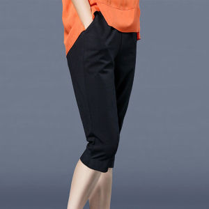 Quần Dài Năm Mảnh Bằng Lụa Băng Mỏng Mùa Hè Cho Nữ Cỡ Lớn Quần Dài Thường Ngày Cạp Cao Phong Cách Hàn Quốc Quần Dài Năm Mảnh