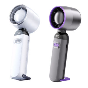 [Ueb Flagship Mall]Handheld Turbo Fan LED Digital Display Adjustable Cooling Fan USB Rechargeable for Camping Hiking Outdoor Activities