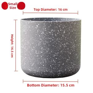 Frosted Resin Flower Pots European Style Thickened Durable Eco-friendly Plastic Stone Simulation Plant Pots for Indoor And Garden