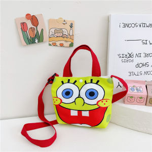 กระเป๋าผ้าใบลายการ์ตูนน่ารักสำหรับเด็กผู้หญิง กระเป๋าถือสำหรับเดินทาง กระเป๋าถือ ของขวัญวันเกิด กระเป๋าสะพายไหล่ข้างเดียว กระเป๋าถือ