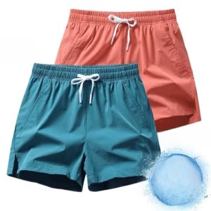 Factory Direct Sales Summer Ice Silk Cropped Pants Mens and Womens Sports Quick-Drying Shorts Running Shorts Straight-leg Basketball Pants