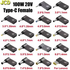 100W USB Type-C to Dc Power Jack Connector USB C to Universal Laptop Power Adapter Plug Converter For HP Dell Lenovo Asus Acer