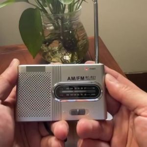 kebidumei | KEBIDU Portable Radio AM FM Radio Built-in Speaker Telescopic Antenna Broadcast Receiver With Display Screen For Travel Walking