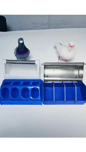 40/60/80CM Tempat Makan Merpati Anti Tumpah 8/12/16 Slot Wadah Makan Burung Merpati Plastik Tempat Makanan Merpati Tahan Lama