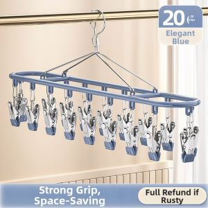 Hourleey | Socks Drying Rack Multi-Clips Windproof