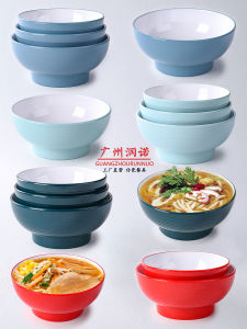 จานข้าวมันไก่สไตล์เหนือ จานเส้นหมี่สำหรับร้านอาหาร จานเส้นหมี่ จานมีนิ่ง จานพลาสติกสำหรับใช้ในธุรกิจ จานมีนิ่งสำหรับร้านอาหาร