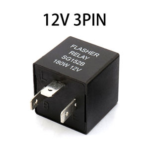 Ziqqucu | 12V 24V Automotive Relay 3PIN Normally Open Flash Relay For Car Motorcycle Turn Signal Light Flasher Control Module