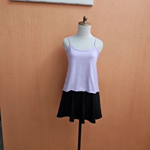 atasan tank top wanita ungu muda pastel lilac M L cewek blouse santai cute