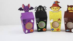12 Hộp Kẹo Halloween Hình Nhện Cú Dơi Bù Nhìn Hộp Đựng Kẹo Bằng Giấy Bìa Có Thể Gấp Gọn Quà Tặng Tiệc Tùng Cho Hoạt Động Trò Chơi Đánh Nhau Kẹo