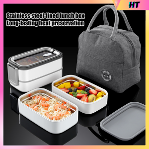 insulation lunch box 1.4 304 Stainless steel inner liner Plastic microwave portable lunch fresh