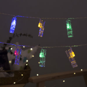 String Warm Lights 1.5M/3M/6M LED Photo Clips Fairy Lights Outdoor Battery Operated Garland Christmas Decoration Party Wedding